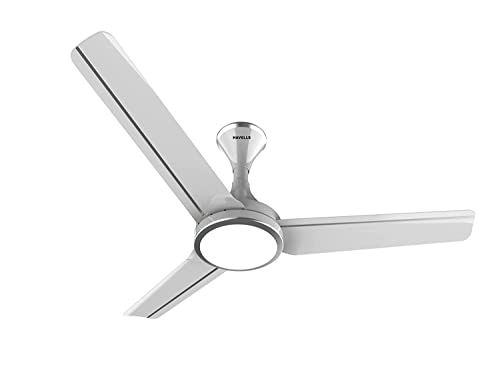 Havells Trinity Underlight 1200Mm 1 Star Energy Saving Ceiling Fan (Pearl White Chrome, Pack Of 1)