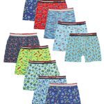 Lux Cozi Bigshot Boy’S Pack Of 10 Super Combed Cotton Outer Elastic Long Printed Trunk For Kids (Size : 70Cm) Multicolour