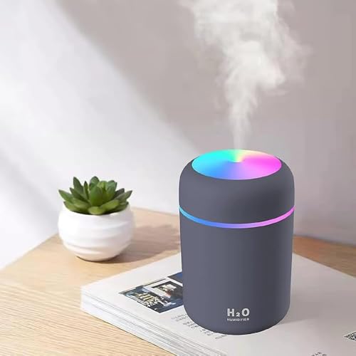 Desidiya H2O Diffuser With Colorful Led Lights For Home, Office & Small Rooms, Portable Cool Mist Small Quiet Air Humidifier For Aroma Therapy, Ultrasonic Essential Oil Electric Diffuser For Moisture