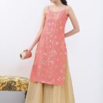 Ketch Women Printed Ethnic Dress Kurta(Pink)