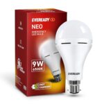 Eveready 9W Emergency Inverter Led Bulb, Cool Day Light (6500K), Rechargeable Bulb With 3 Hours Backup, Ideal For Powercuts, Energy Efficient, B22 Base, Pack Of 1