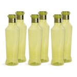 Homewiz Kitchen Plastic Water Bottle I Water Bottle 1 Ltr | Ideal For Kitchen Home Office Travel Small Fridge For Room Gym| Unbreakable & Leak Proof I Bpa Free | Set Of 6 Water Bottles