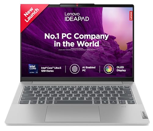 Lenovo Ideapad Slim 5 Intel Core Ultra 5 125H Built-In Ai 14″ (35.5Cm) Wuxga-Oled 400Nits Thin & Light Laptop (16Gb/1Tb Ssd/Win 11/Mso 21/Fhd+Ir Cam/1Yr Adp Free/3Mon Game Pass/Grey/1.4Kg), 83Da0049In