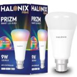 Halonix Wi-Fi Enabled Smart Led Bulb 9W B22D (16 Million Colors + Warm White/Neutral White/White) (Compatible With Amazon Alexa And Google Assistant)