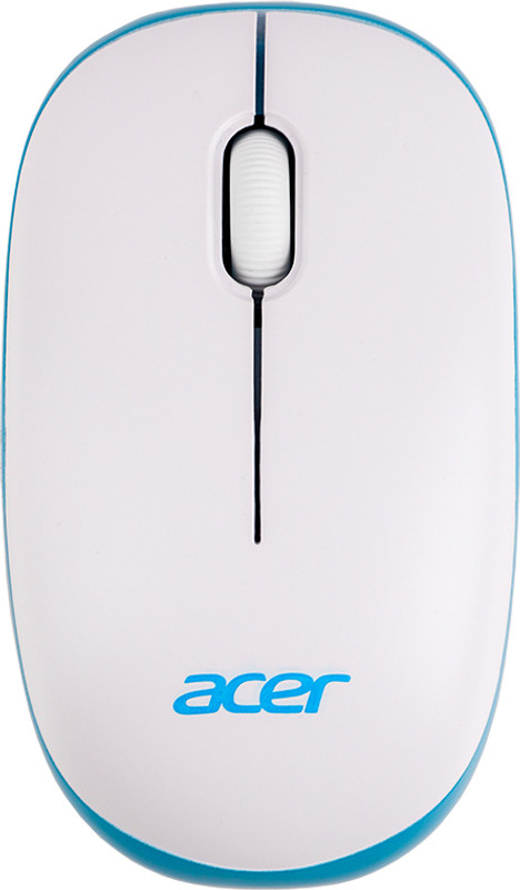 Acer Wireless Mouse Wireless Optical Mouse 1600 Dpi,With Soft Side Grip,Plug-And-Play,Compatible With Windows & Mac,Slient With Bluetooth(2.4Ghz Wireless, White/Blue)