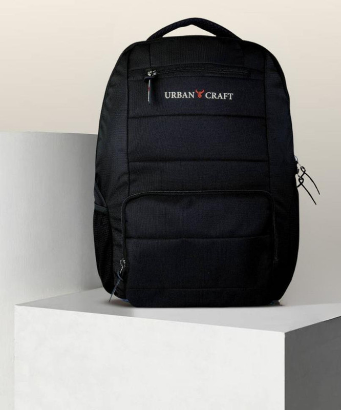 Urban Craft Fully Comfortable Black Casual Backpack 28 L Laptop Backpack(Black)