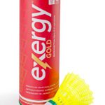 Exergy Gold Nylon Shuttle  – Yellow(Slow, 75, Pack Of 6)