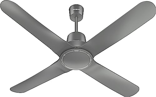 Havells 1200Mm Libeccio Bldc Motor Ceiling Fan|Premium Finish With Rf Remote, 100% Copper, Upto 60% Energy Saving|Low Noise: 55Db, 2 Year Warranty, Dust Resistant|(Pack Of 1, Slate) 5 Stars