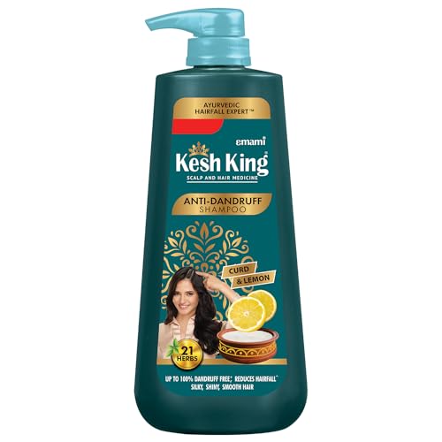 Kesh King Ayurvedic Anti-Dandruff Shampoo | Reduces Hair Fall | Soothes Itchy Scalp | No Paraben & No Silicon | 21 Natural Ingredients | Enriched With Curd, Lemon & Neem | 1000 Ml