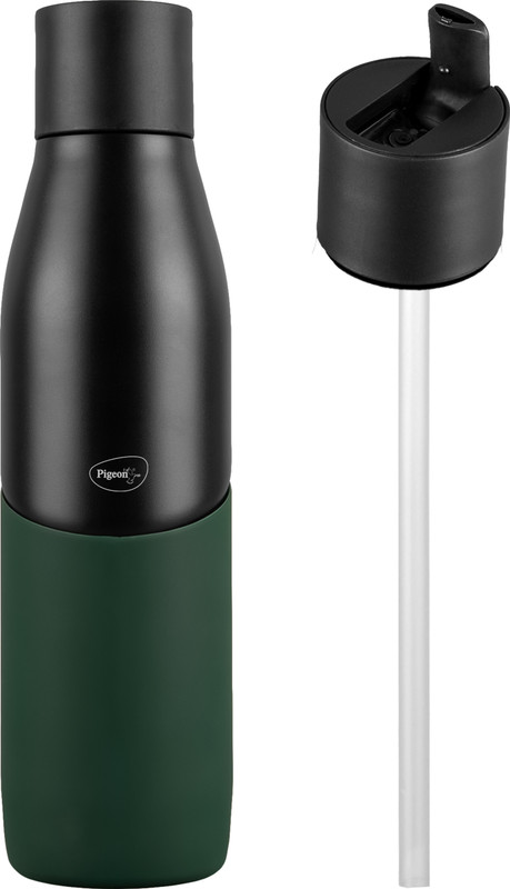 Pigeon 16253 500 Ml Flask(Pack Of 1, Black, Green, Steel)