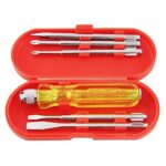 Spartan Bs-01 5-Pieces Screwdriver Kit/Screwdriver Set For Home Use/For Multipurpose Application (S-6, Yellow)