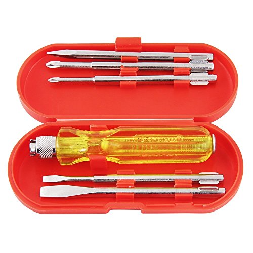 Spartan Bs-01 5-Pieces Screwdriver Kit/Screwdriver Set For Home Use/For Multipurpose Application (S-6, Yellow)