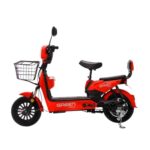 Green Udaan Low Speed Electric Scooter Non Rto 30Km Range Red With Portable Charger