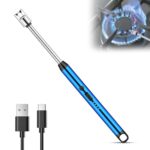 Glun® Rechargeable Plasma Arc Lighter, Usb Rechargeable, Flexible Neck Flameless Grill With Led Indicator, Candle, Gas & Bonfire Light Up Lighter With Safety Lock