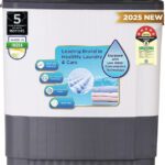 Tcl 8.5 Kg 5 Star With Extra Powerful Motor, Magic Filter And Fast Dry Semi Automatic Top Load Washing Machine Grey(Twt85-P103Pw)