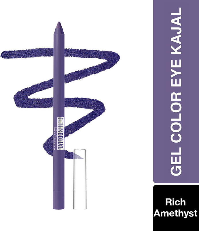 Maybelline New York Tattoo Gel Kajal Color Pencil, Metallic Finish, Waterproof, 36H Wear(Rich Amethyst, 1.2 G)