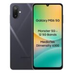Samsung Galaxy M06 5G (Blazing Black, 4Gb Ram, 128 Gb Storage) | Mediatek Dimensity 6300 | Antutu Score 422K+ | 12 5G Bands | 25W Fast Charging | 4 Gen. Of Os Upgrades | Without Charger