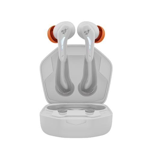 Redgear Toad With Super Low Latency(40Ms), Enc Mic In Ear Bluetooth Headphones Solution, 40 Hrs Playback, Fast Charge(10 Mins= 180 Mins) & Instant Connect(White)