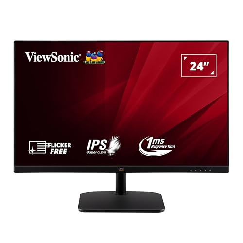 Viewsonic (From Usa) 60.96 Cm (24″) Fhd Ips Monitor For Home And Office Use, 100 Hz, 1 Ms Response Time, Amd Free Sync, Dual Speaker, Wall Mount, Bezel Less, Eye-Care, Srgb104%, Hdmi, Va2432-Mh