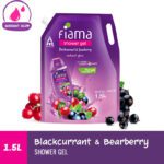 Fiama Body Wash Shower Gel Blackcurrant & Bearberry Value Pouch, For Moisturized Skin(1500 Ml)