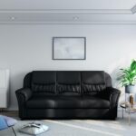Bharat Lifestyle Abot Leatherette 3 Seater Sofa (Finish Color – Black, Diy(Do-It-Yourself))