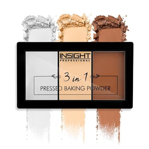Insight Cosmetics 3 In1 Pressed Baking Powder|Lightweight Long Lasting Luminous Glow | Flawless Shimmer Finish | Silky Smooth Texture | Easy To Blend, Bp02