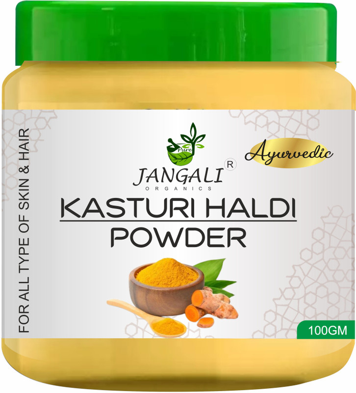 Pure Jangali Organics Herbal Kasturi Haldi (Wild Turmeric)100% Natural For Skin Treatment(100 G)