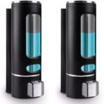 Pink Tokri Abs Wall Mount Multipurpose Liquid Dispenser For Kitchen & Bathroom (Pack Of 2) 400 Ml Gel, Conditioner, Liquid, Shampoo, Lotion, Soap Dispenser(Black)