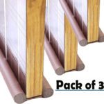 Whaakart Pack Of 3 Pvc Door Guard Gap Filler For Door Bottom Seal Strip Sound Proof Pack Of 3 Pvc Door Guard Gap Filler For Door Bottom Seal Strip Sound Proof Floor Mounted Door Stopper(Brown)