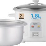 Midea Mr-Gm18Ha Electric Rice Cooker With Steaming Feature(1.8 L, White)