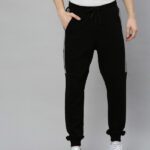Harvard Solid Men Black Track Pants