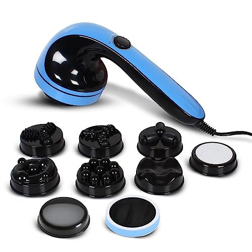 Agaro Regal Electric Handheld Full Body Massager With 8 Massage Heads And Variable Speed Settings For Pain Relief And Relaxation, Back, Leg & Foot.