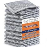Tekcool (15 Pack) Non-Scratch Dish Wash Cloth, Steel Wire Dish Cloth, Wire Dishwashing Rags Stainless Steel Scrubber Non-Scratch Wire Dishcloth For Washing Dishes Sinks Counters