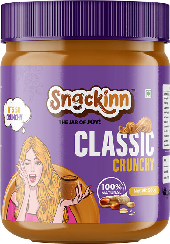 Snackinn Classic Crunchy Peanut Butter (500 Gm,Pack Of 1)(500 G)