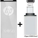 Hp V220M 128 Gb Pen Drive Compatible With Audio Player, Laptop, Gaming Console, Mobile, Tablet Usb 2.0 Metal Case(Silver)