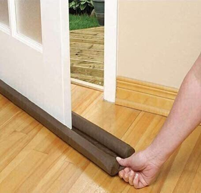 Santram Enterprises 123 Door Bottom Sealing Strip Guard For Home/Office Floor Mounted Door Stopper(Brown)