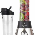 Singer Multifunction Combo Blender | High Speed Nutri Blender/Mixer/Juicer/Smoothie Maker | 300-Watts | 2 Jars | Stainless Steel Blades & Body | Compact Design | Black | 2-Year Warranty