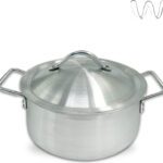 Wazir Chand Cooking Pot 3 Litre | Sauce Stock Pot With Lid | Cook & Serve Casserole Induction Bottom Cookware Set(Aluminium, 1 – Piece)