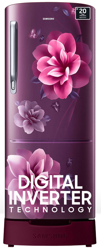 Samsung 183 L Direct Cool Single Door 4 Star Refrigerator With Base Drawer With Digital Inverter(Camellia Purple, Rr20C1824Cr/Hl)