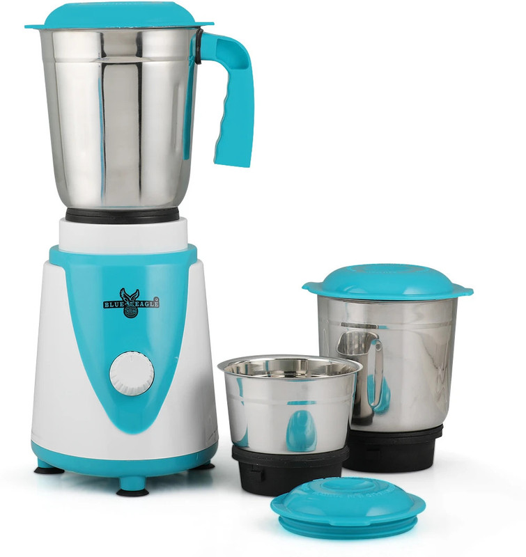 Blue Eagle K 500 W Juicer Mixer Grinder(500 Watt Powerful Mix | 3 Jars | White, Blue)