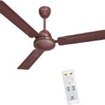 Havells Glaze Bldc 1200 Mm 3 Blade Ceiling Fan(Bldc Motor With Remote | Brown | Pack Of 1)