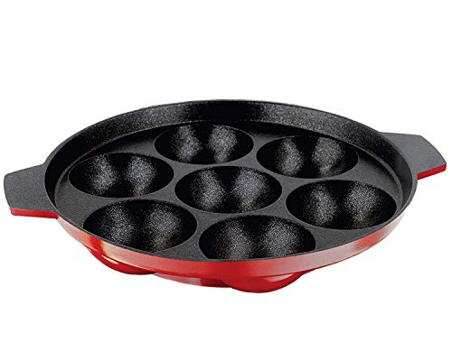 Nirlon Aluminium Non-Stick 7 Cavity Appam Patrapaniyarakkal | Paniyaram | Appam Pan | Pan Cake Maker | Ponganal Maker | Kuzhi Paniyaram | Paddu Tawa[3Mm_Clasic_Ap7]