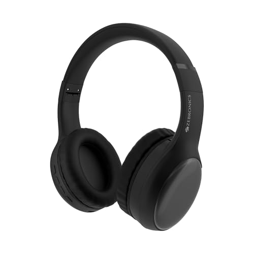 Zebronics Thunder Max Bluetooth Over Ear Headphone With 120*Hrs Playback, 3 Eq Modes, 40Mm Bass Driver, Fast Charging, Gaming Mode, Dual Pairing, Bt V5.4, Aux, Metallic Finish (Black)