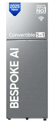 Samsung 419 L, 2 Star, Convertible 5-In-1, Digital Inverter, Frost Free Double Door, Bespoke Ai Wifi Enabled Refrigerator (Rt45Dg6A2Bs8Hl, Silver, Elegant Inox)