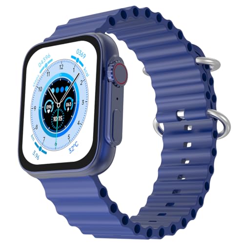 Fire-Boltt Supernova- 45.2Mm Amoled Display, 500 Nits Brightness, 368 * 448 Px Resolution, Bluetooth Calling, 123 Sports Modes, Voice Assistant, Inbuilt Games (Blue)