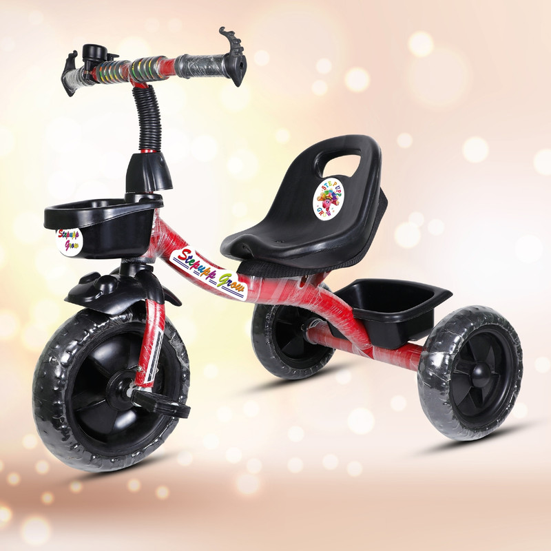 Stepupp Grow Stepup Grow Baby Tricycle With Basket Red Colour For Kids Kids Tricycle,Baby Tricycle,Tricycle,1212 Tricycle(Red, Black)
