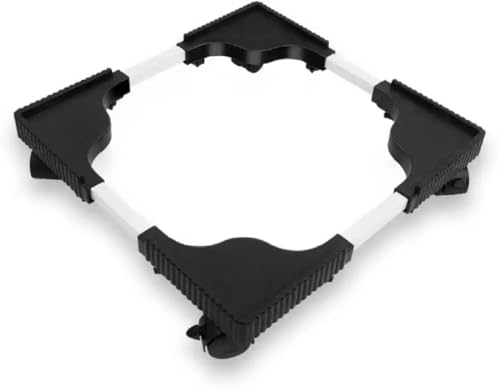 Adjustable Top Load Washing Machine Stand Washing Machine Stands Fridge Stand Refrigerator Trolley Washing Machine Trolley Capacity 140 Kg Min-16.5X19.5 Max-25.5X32 (Black)