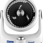 Kuhl Hawaii Desktop Swing Fan| Swing & Tilt Function | Upto 70 Degree| 3 Winds Mode| 165 Mm 3 Blade Table Fan(Bldc Motor | White | Pack Of 1)