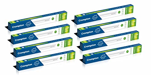 Crompton Laser Ray Neo 1 Feet 5W Led Batten (Cool Daylight) – Pack Of 8,Plastic