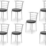 Goyal Steel & Furniture Strong And Durable Comfortable Dining Chair For Home Hotel Used For Indoor And Outdoor (7, Black, Standard)